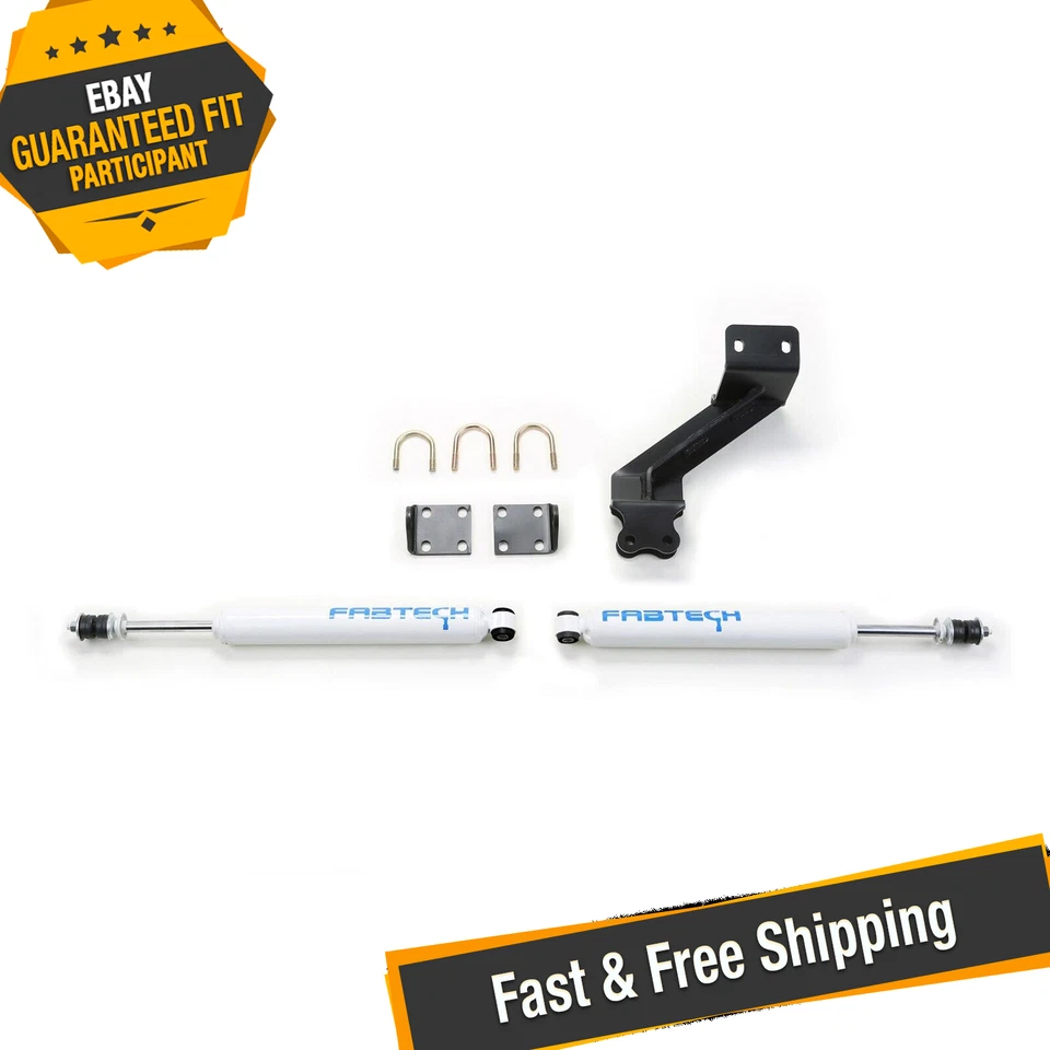 Sistema estabilizador de dirección doble Fabtech FTS23060 con amortiguadores de rendimiento Foto 1 de 4