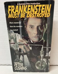 Frankenstein Must Be Destroyed (VHS, 1995) Peter Cushing - Picture 1 of 3