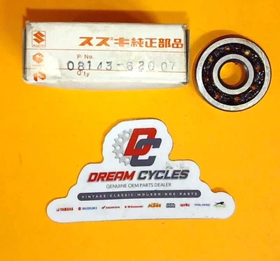 Nuevo de Lote Antiguo Genuino Suzuki RM80 FS50 GSXR50 Cojinete de Rueda Delantera, LH 08143-62007 OEM NUEVO Foto 1 de 2