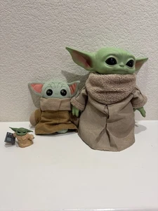 Star Wars The Mandalorian “The Child / Grogu” Figure & Plush Lot, Mattel, Disney - Picture 1 of 21