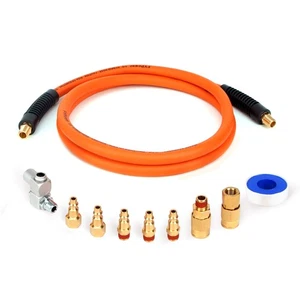 FYPower 10 Stück Hybrid Lead-in Luftschlauch Kit, 3/8 Zoll x 6 Fuß Peitsche Luftkompr... - Bild 1 von 9