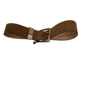 Wildleder Leder Statement Gürtel Messing Damen Größe 28 - Bild 1 von 8
