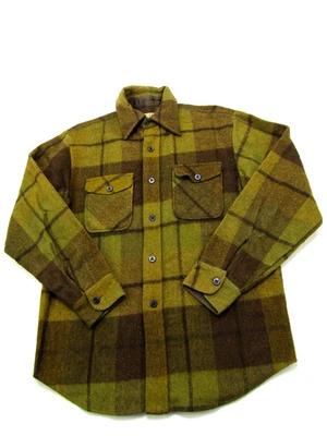 VTG CPO By Campus Shirt Mens Medium Flannel Wool Blend Pockets Outdoor - Image 1 of 4
