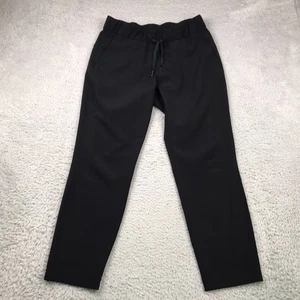 Pantalones Lululemon On The Fly tejidos para mujer 6 negros rendimiento cordón salón - Imagen 1 de 12
