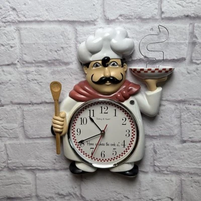 Chef Clock Home Is Where the Cook Is Sterling & Noble  Kitchen Cooking Decor - Image 1 of 3