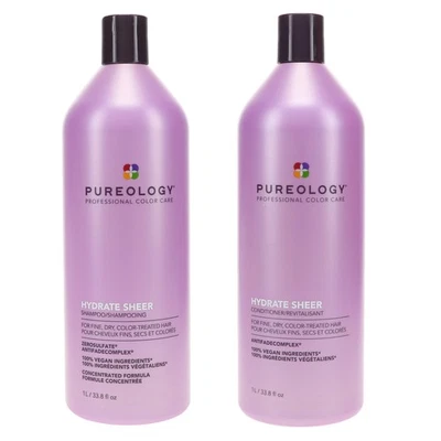 Pureology Hydrate Sheer Shampoo 33.8 oz & Hydrate Sheer Conditioner 33.8 oz - Image 1 of 4