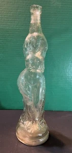 ANTICA STATUINA VETRO BOTTIGLIA ACQUA Donna 15” - Foto 1 di 8