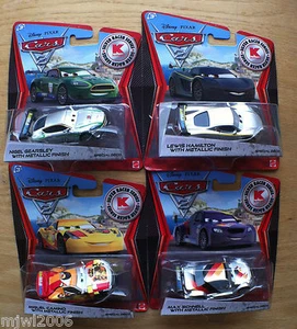 Disney PIXAR Cars 2 SILVER RACER 2nd set 4 metallic KMART COLLECTOR DAY 9 lot - Imagen 1 de 10