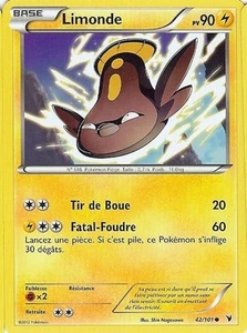 Carte Pokemon LIMONDE Noble Victoires Noir & Blanc PV 90 42/101 VF - Imagen 1 de 1