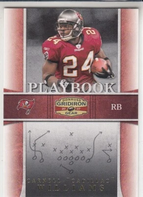 CADILLAC WILLIAMS 2007 Donruss Gridiron Gear Playbook Gold #25 305/500 Bucs - Image 1 of 2
