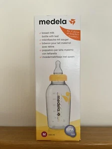 Medela Medium Flow BPA-Free Breastmilk Teat with 250 ml Bottle - Sealed Box - Picture 1 of 4