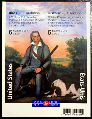 CANADÁ JJ AUDUBON'S BIRDS 'GYRFALCON' 2003 FOLLETO SC#BK267 (1983a) TARIFA EE. UU. Foto 1 de 3
