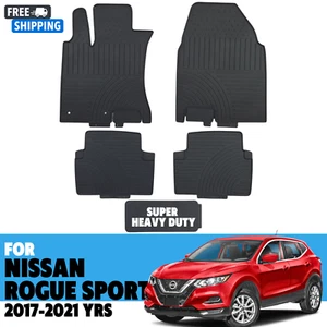 Floor mats for NISSAN ROGUE SPORT 2017-2022 All Weather Rubber Set Black - Picture 1 of 9