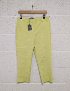 Oasis Cropped Pleat Trousers Yellow - BNWT - UK 10