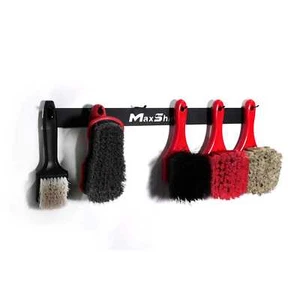 Maxshine Metal Wall Mounted Detailing Brush Hanger With Hooks - Hangs 6 Brushes - Picture 1 of 6