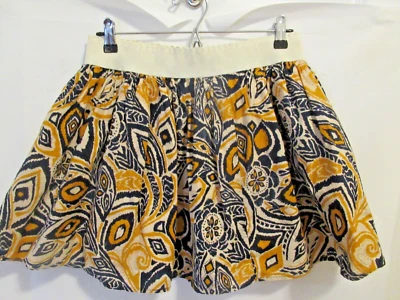 Twenty One Geometric boho Lined Skirt Elastic Waist Womens Juniors M miniskirt — 第 1/3 张图片