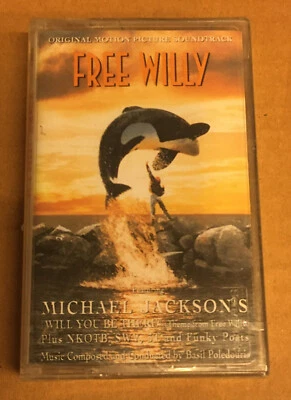 FREE WILLY SOUNDTRACK MICHAEL JACKSON (1994) SEALED CASSETTE MADE IN TURKEY - Image 1 of 2