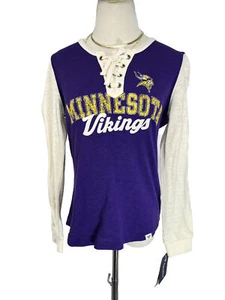 NFL Fanatics Minnesota Vikings Womens Top Small Long Sleeve New w/tags - Picture 1 of 17
