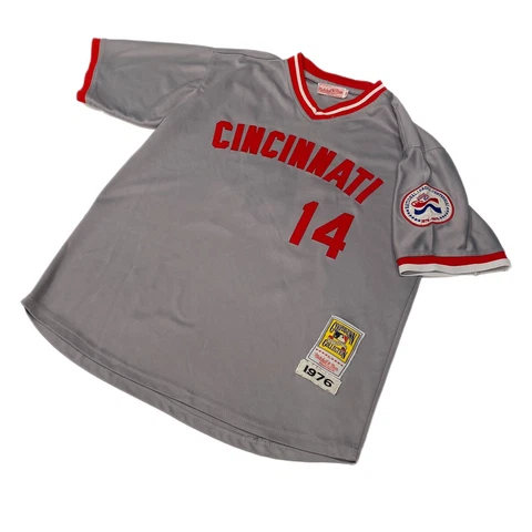 Pete Rose Mitchell Ness Cooperstown Collection 1976 Cincinnati Reds Jersey SZ 48 Cover