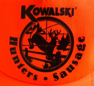Kowalski Hunters Sausage Blaze Orange Snap-Back Adjustable Baseball Cap - Picture 1 of 6