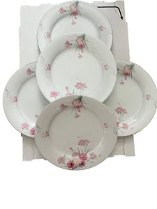 Set of 5 Noritake China Amhurst Gold Trim 10" Dinner Plates Made in Japan - Picture 1 of 3