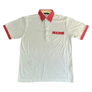 Gabicci Polo Shirt Short Sleeve Y2K Regular Casual Beige Mens Large - Picture 1 of 7