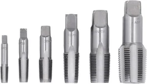 CMT Pipe Tap Set, 6Pcs Carbon Steel NPT Durable Easy Cutting Line Forming Taps f - Picture 1 of 6