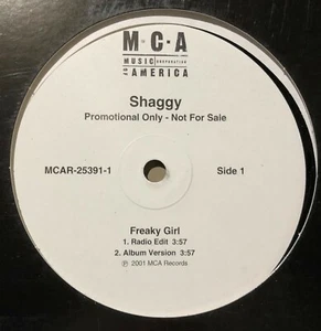 NM 2001 Shaggy “Freaky Girl” promo 12“ on MCA - Picture 1 of 3