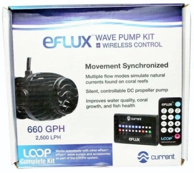 CURRENT USA E-FLUX WAVE PUMP MODEL 6000 LOOP KIT WIRELESS CONTROL  660 GPH   - Image 1 of 4