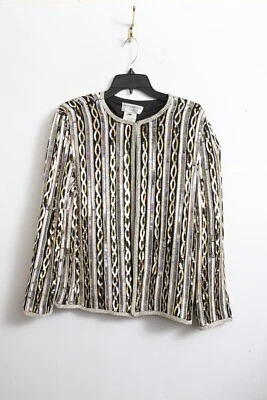 EUC VTG S Women's Adrianna Papell Boutique Evening Beaded Sequin Jacket - Image 1 of 4
