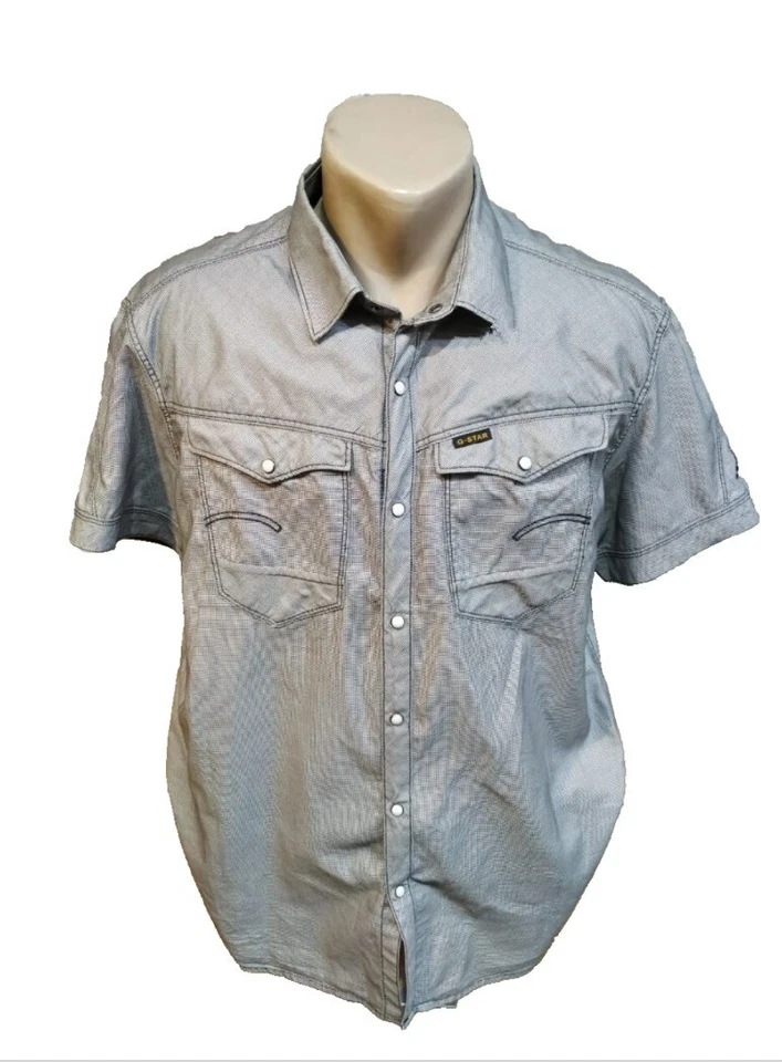 G-STAR Camisa Hombre Talla XL Gris Bolsillos Foto 1 de 4