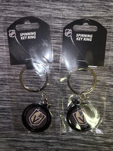 (2) NHL Golden Knights Spinning Key Rings Cover