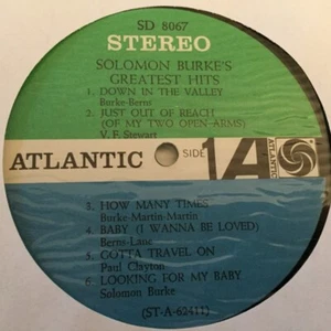 Solomon Burke's Greatest Hits Disc Only 1962 SD-8067 Vinyl 12'' - Imagen 1 de 1