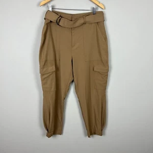Banana Republic Damenhose 16 hellbraun schmal raffiniert Stretch Cargo Utility Gürtel - Bild 1 von 20