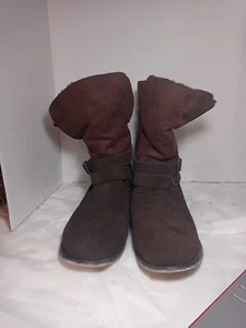 Bearpaw Carrie Suede Boots Womans Size 10 Lined with Sheepskin - Picture 1 of 6