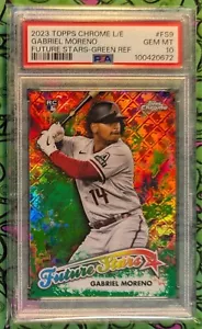 GABRIEL MORENO ๐ PSA 10 GEM MINT ๐ 2023 Topps LOGOFRACTOR ๐ฅ GREEN /99 ๐ฅ - Picture 1 of 2
