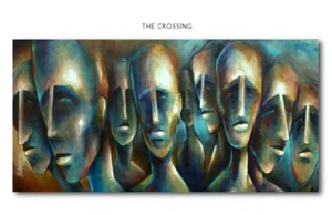 menschen malerei urbaner ausdruck Einwanderung Mike Lang Kunst blaue Erde - Bild 1 von 8