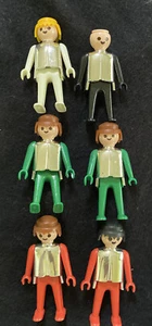 Vintage 1974 Geobra SIX Chrome Silver Playmobil Super Rare Figures - Picture 1 of 8