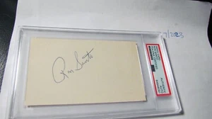 Ron Santo signed Index Card PSA Certified - Picture 1 of 3