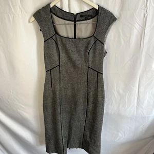 Coast Women’s Smart Wool Blend Sleeveless Grey Dress Formal Work Size 10 - Picture 1 of 4