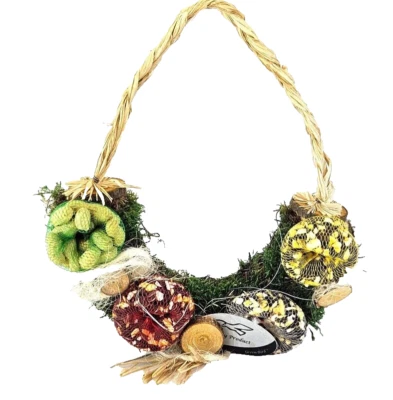 Vogelfutter zum Aufhängen schöne Dekoration Sonnenblumenkerne Mais Erdnüsse Mix - Bild 1 von 4