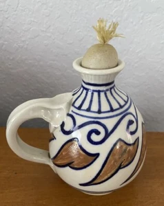 Vintage Kunstkerzenlampe Steinzeug Öl 1982 - Bild 1 von 3