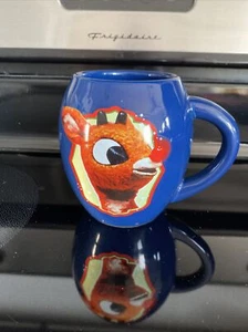 TAZA/TAZA RUDOLPH EL RENO NARIZ ROJA Grande Azul Tiene un Holly Jolly Navidad - Imagen 1 de 6