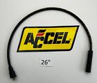 26" Single Replacement BLACK ACCEL Spark Plug Wire for Points Cap STRAIGHT BOOT
