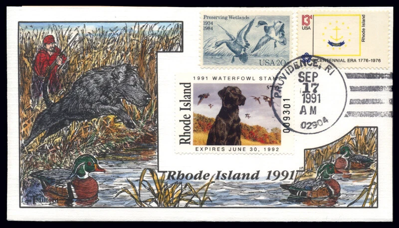 Duck FDC - RI3 1991 Rhode Island - Image 1 of 1