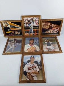 Signiertes Baseball Poster Lot gerahmt Reggie Jackson Spahn Gibson Crandall NA - Bild 1 von 8