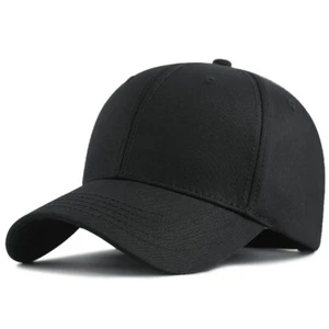XL/XXL/3XL 59-67cm Oversize Baseball Cap Structured Cotton Plain Large Big Hat - Picture 1 of 43