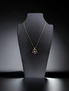 20" Hawaii Plumeria Lei 925 Silber Cutout Anhänger Halskette - Bild 1 von 6