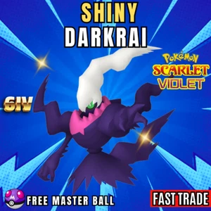 POKEMON SCARLET And VIOLET - ✨SHINY DARKRAI ✨6IV✨ - Picture 1 of 4