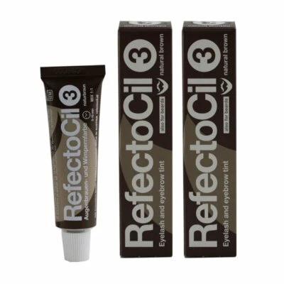 RefectoCil 3 Natural Brown naturbraun 2 x 15 ml Augenbrauenfarbe & Wimpernfarbe  - Bild 1 von 2